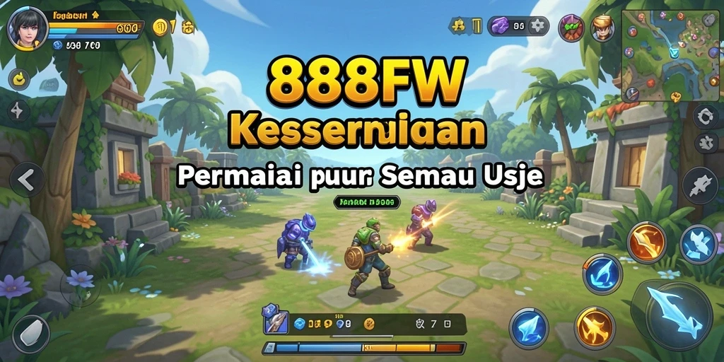 Tampilan gameplay 888FW yang penuh warna dan menantang.