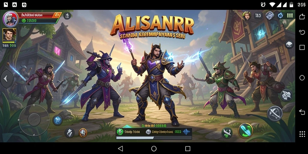 Tangkapan layar gameplay ALISANRP yang menunjukkan pertempuran strategis.