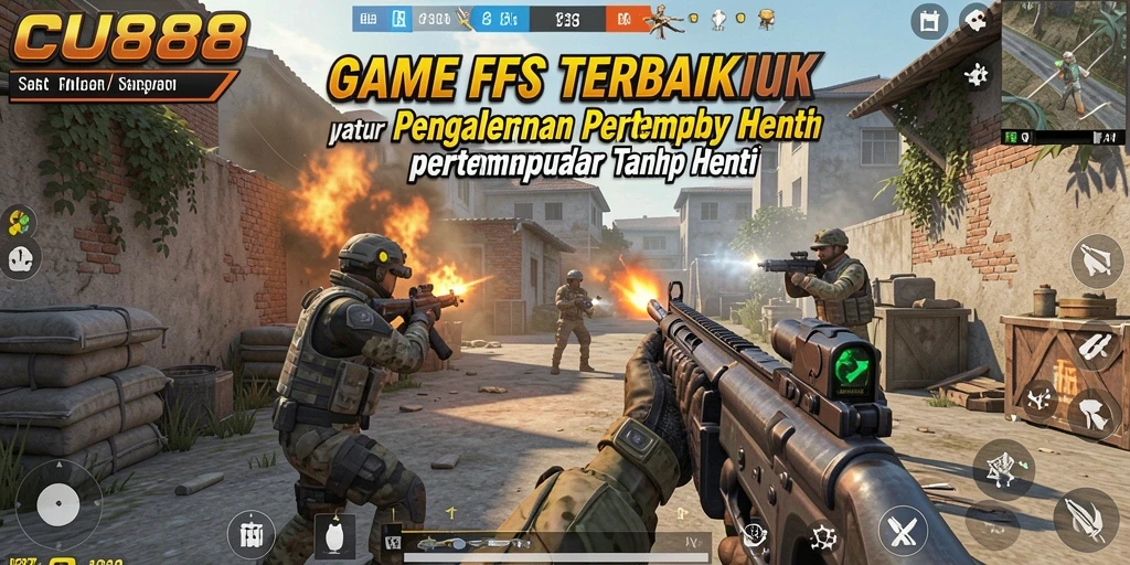 Screenshot gameplay CU888 yang menampilkan aksi pertempuran mendebarkan.