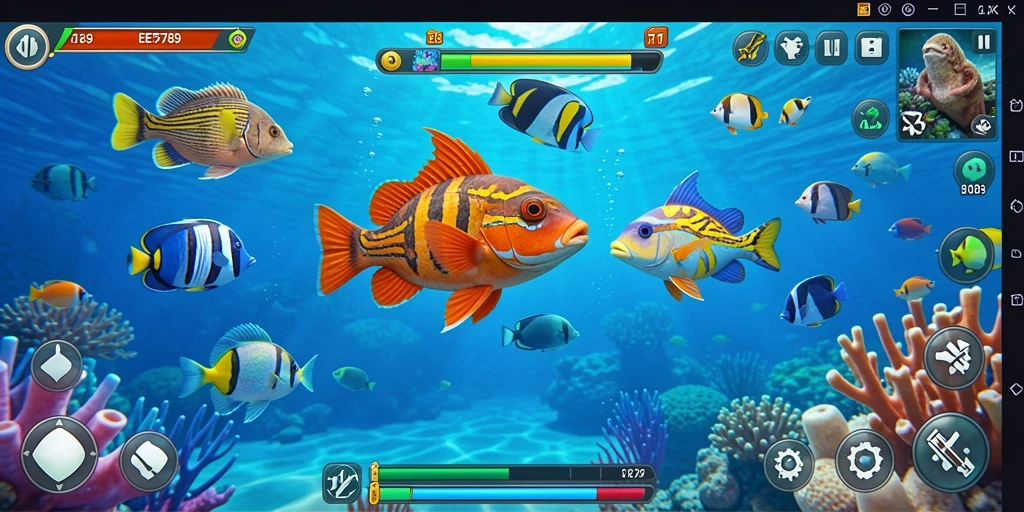 Screenshot EE789 menampilkan aksi seru menangkap ikan di lautan.