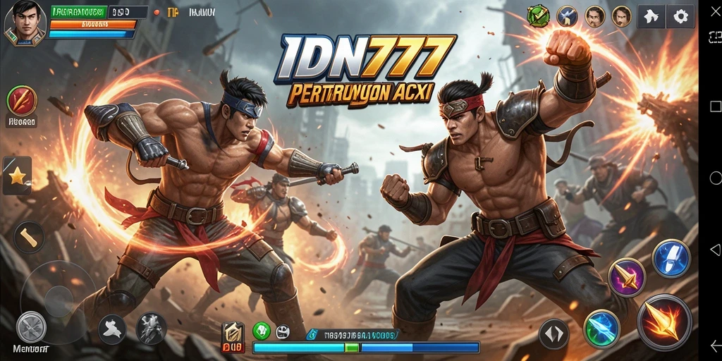 Menampilkan aksi pertarungan seru dalam IDN777 dengan karakter unik.