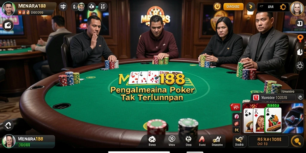 Tampilan menarik dari gameplay Poker di MENARA188