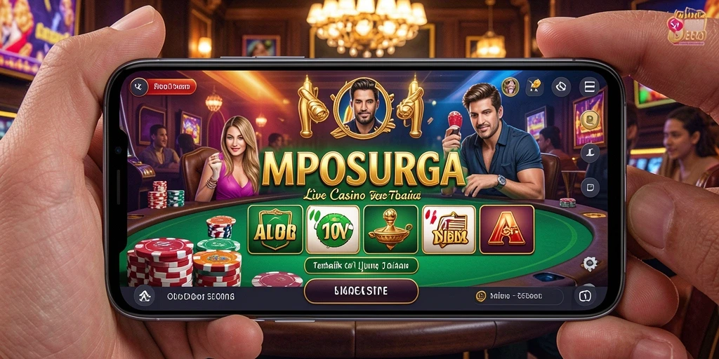Tampilan gameplay Live Casino MPOSURGA yang mendebarkan dan interaktif.