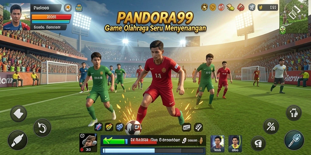 Gameplay seru dalam PANDORA99 menampilkan aksi olahraga yang mendebarkan.