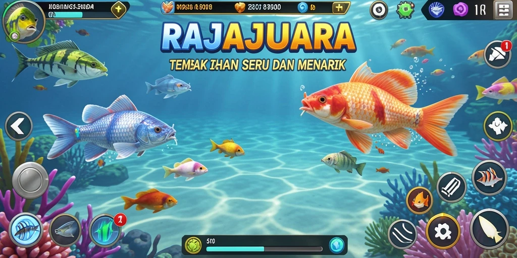 Tampilan menarik dari gameplay Tembak Ikan di RAJAJUARA.