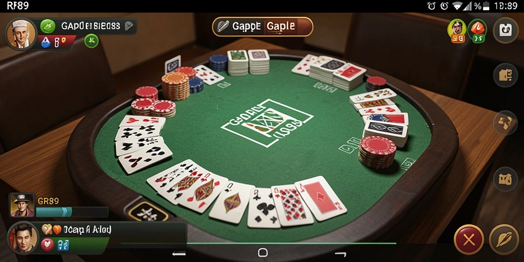 Tampilan gameplay Gaple yang seru dan interaktif di RR89.