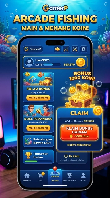 Tampilan aplikasi gamerp yang mudah digunakan.